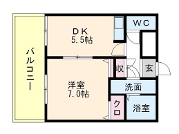 １ＤＫ間取り　振り分け