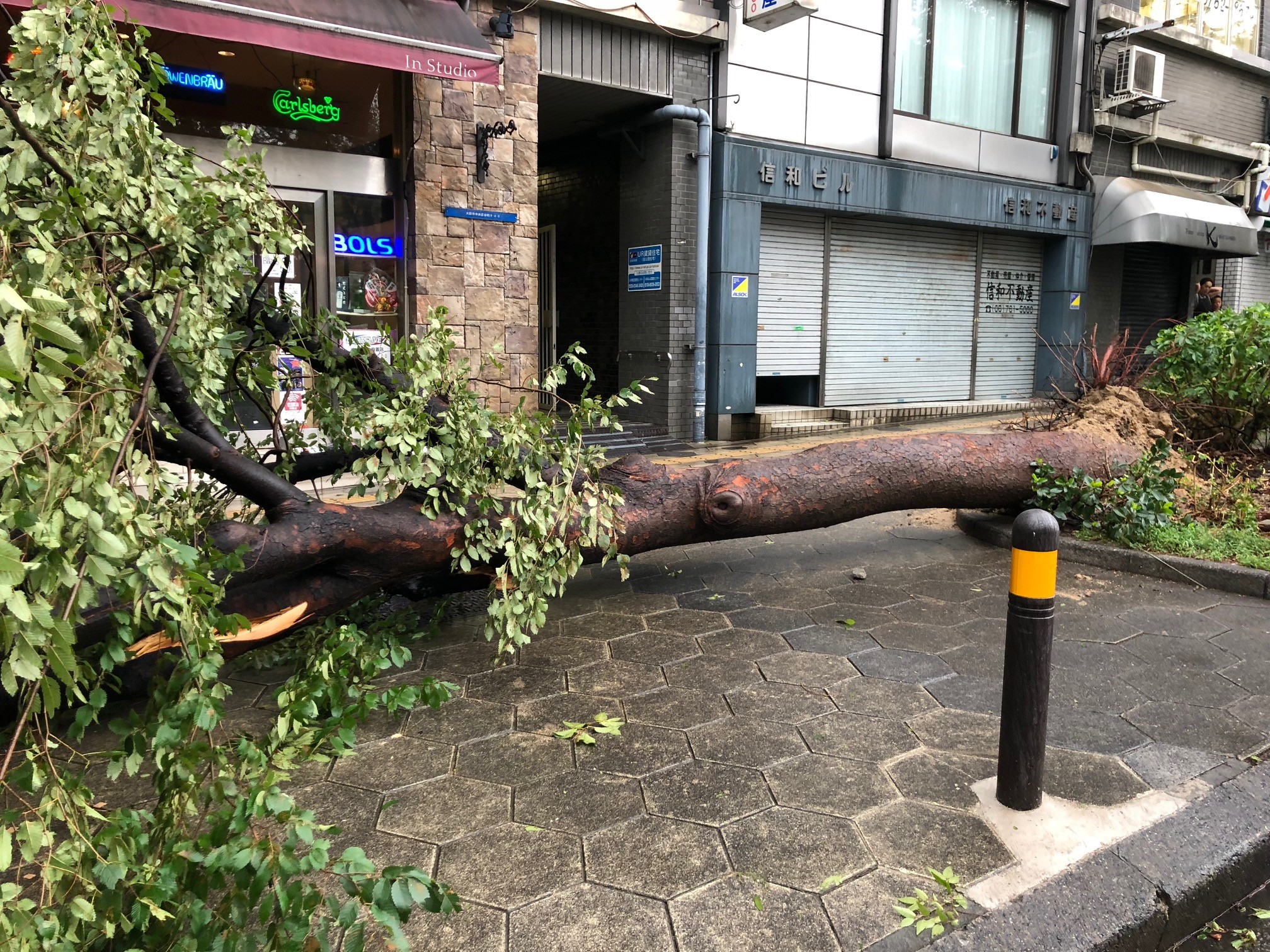 2018.9.4　谷町九丁目　台風被害　