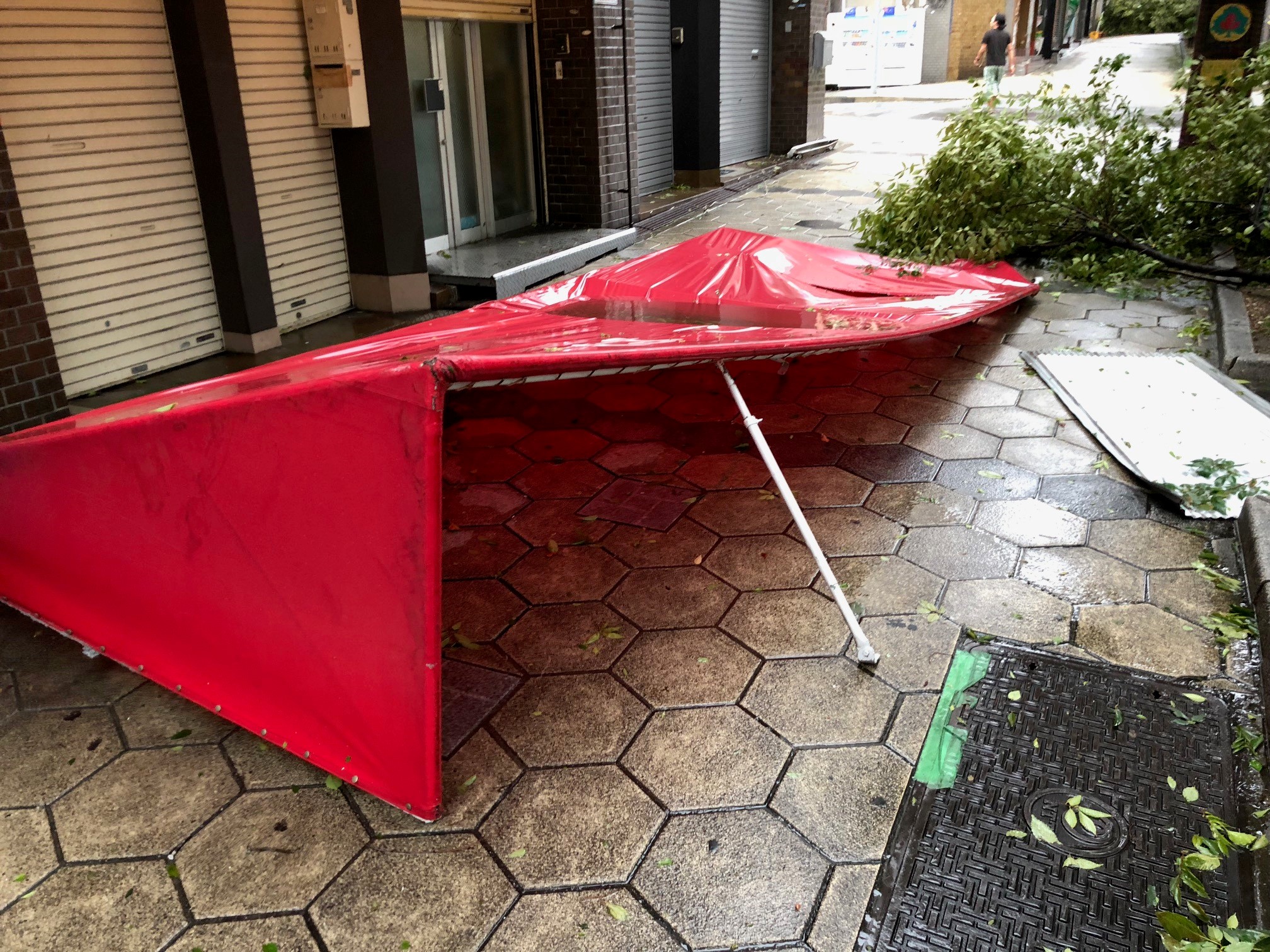 2018.9.4　谷町九丁目　台風被害　