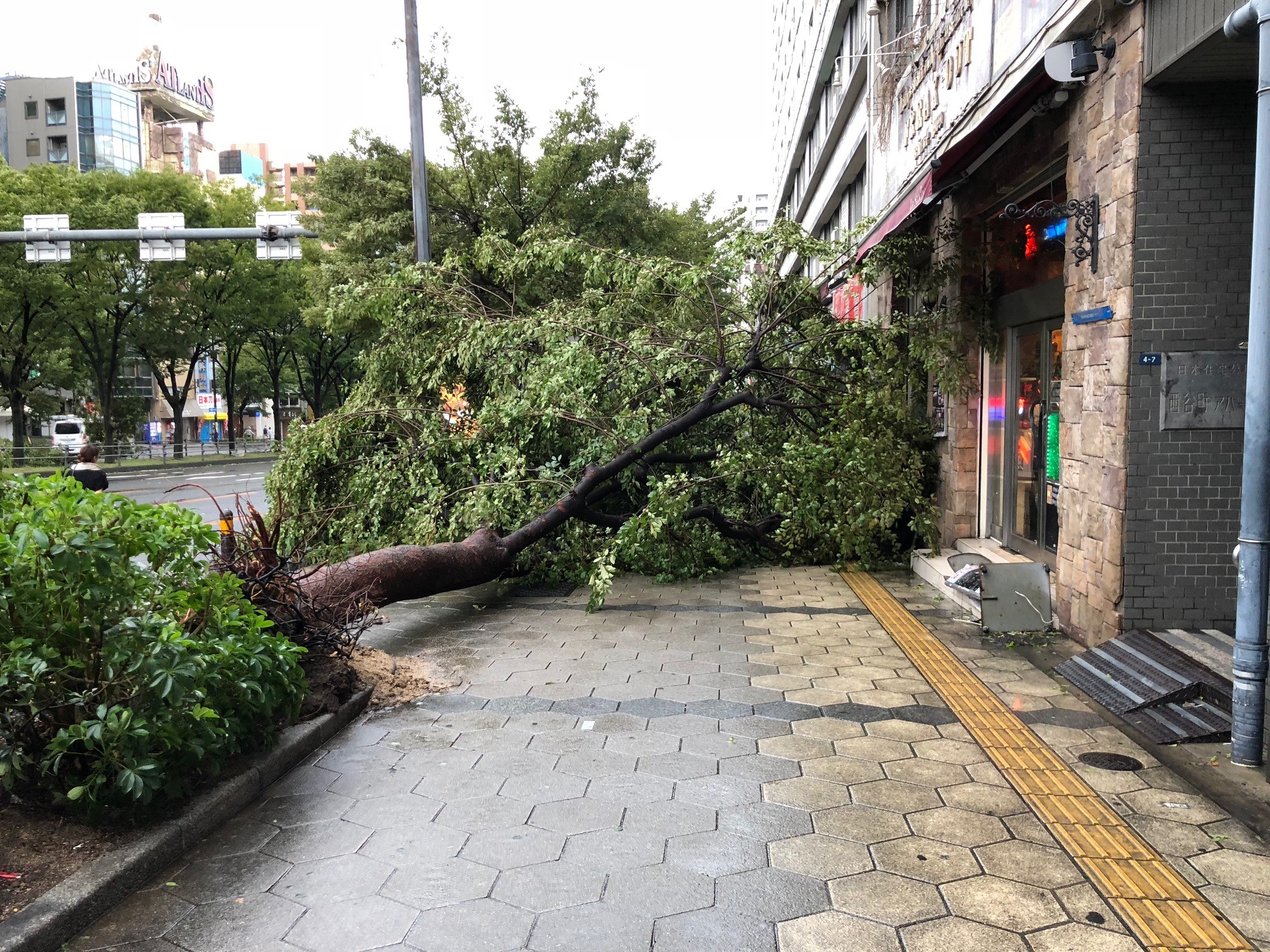 2018.9.4　谷町九丁目　台風被害　