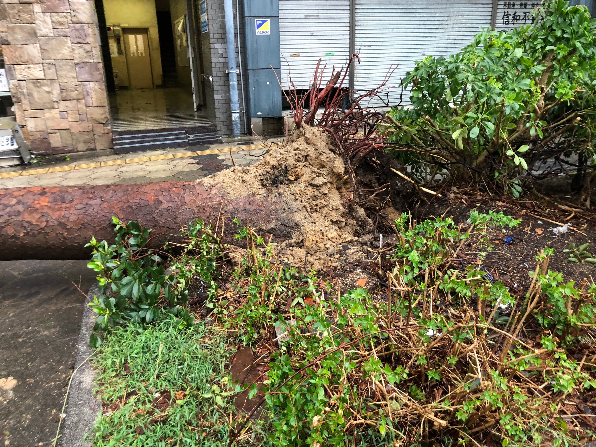 2018.9.4　谷町九丁目　台風被害　